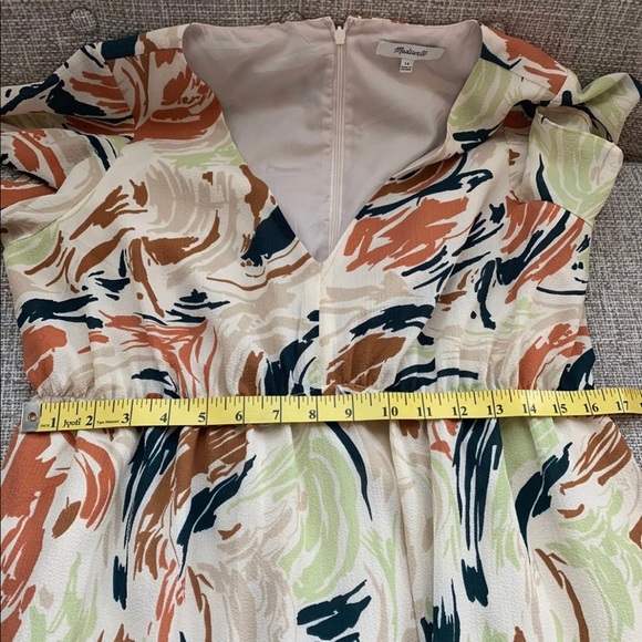 Madewell Flutter Sleeve Ruffle Waist Midi Dress - Picture 10 of 10